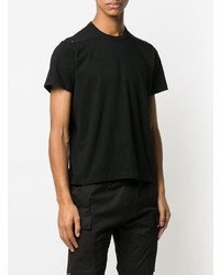 schwarzes T-Shirt mit einem Rundhalsausschnitt von Rick Owens