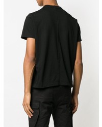 schwarzes T-Shirt mit einem Rundhalsausschnitt von Rick Owens