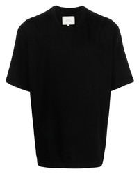 schwarzes T-Shirt mit einem Rundhalsausschnitt von Studio Nicholson