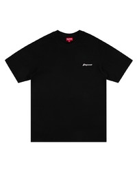 schwarzes T-Shirt mit einem Rundhalsausschnitt von Supreme