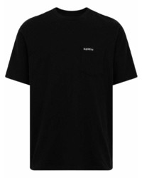 schwarzes T-Shirt mit einem Rundhalsausschnitt von Supreme