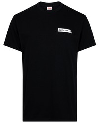 schwarzes T-Shirt mit einem Rundhalsausschnitt von Supreme