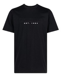 schwarzes T-Shirt mit einem Rundhalsausschnitt von Supreme