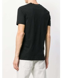 schwarzes T-Shirt mit einem Rundhalsausschnitt von McQ Alexander McQueen