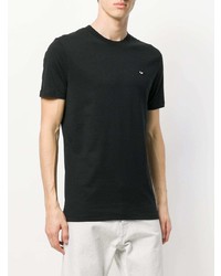 schwarzes T-Shirt mit einem Rundhalsausschnitt von McQ Alexander McQueen