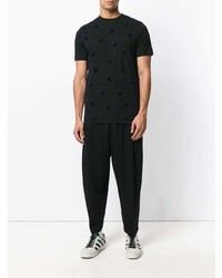 schwarzes T-Shirt mit einem Rundhalsausschnitt von McQ Alexander McQueen