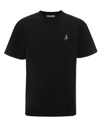 schwarzes T-Shirt mit einem Rundhalsausschnitt von JW Anderson