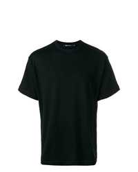 schwarzes T-Shirt mit einem Rundhalsausschnitt von T by Alexander Wang