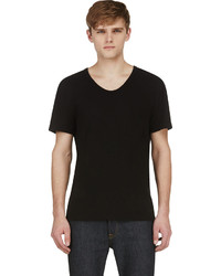 schwarzes T-Shirt mit einem Rundhalsausschnitt von Alexander Wang