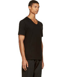 schwarzes T-Shirt mit einem Rundhalsausschnitt von Alexander Wang