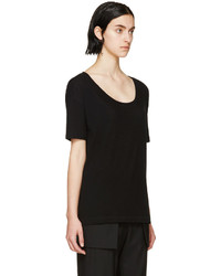 schwarzes T-Shirt mit einem Rundhalsausschnitt von Alexander Wang