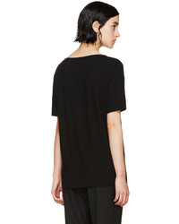 schwarzes T-Shirt mit einem Rundhalsausschnitt von Alexander Wang