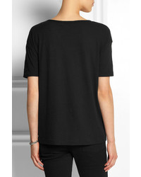 schwarzes T-Shirt mit einem Rundhalsausschnitt von Alexander Wang