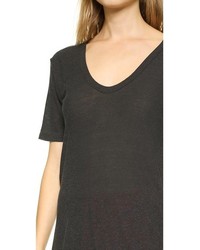 schwarzes T-Shirt mit einem Rundhalsausschnitt von Alexander Wang