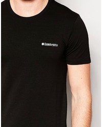 schwarzes T-Shirt mit einem Rundhalsausschnitt von Lambretta