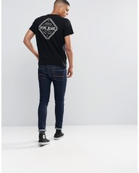 schwarzes T-Shirt mit einem Rundhalsausschnitt von Pepe Jeans