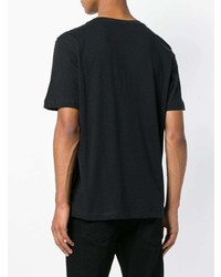schwarzes T-Shirt mit einem Rundhalsausschnitt von Calvin Klein Jeans