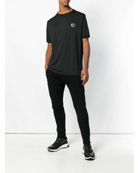 schwarzes T-Shirt mit einem Rundhalsausschnitt von Plein Sport