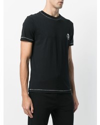 schwarzes T-Shirt mit einem Rundhalsausschnitt von Diesel