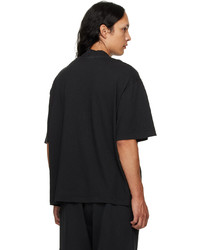 schwarzes T-Shirt mit einem Rundhalsausschnitt von Acne Studios