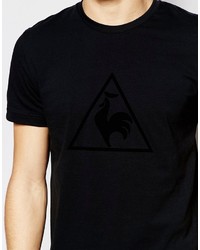 schwarzes T-Shirt mit einem Rundhalsausschnitt von Le Coq Sportif