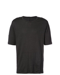 schwarzes T-Shirt mit einem Rundhalsausschnitt von Taichi Murakami