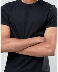 schwarzes T-Shirt mit einem Rundhalsausschnitt von Asos