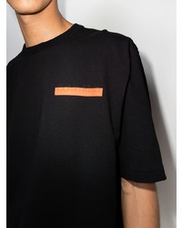 schwarzes T-Shirt mit einem Rundhalsausschnitt von Heron Preston for Calvin Klein