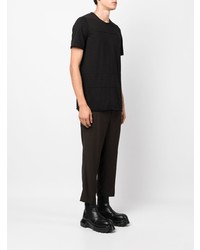 schwarzes T-Shirt mit einem Rundhalsausschnitt von Rick Owens DRKSHDW