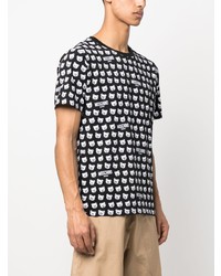 schwarzes T-Shirt mit einem Rundhalsausschnitt von Moschino