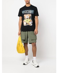 schwarzes T-Shirt mit einem Rundhalsausschnitt von Moschino