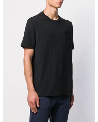 schwarzes T-Shirt mit einem Rundhalsausschnitt von Emporio Armani