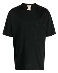 schwarzes T-Shirt mit einem Rundhalsausschnitt von Ten C