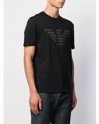 schwarzes T-Shirt mit einem Rundhalsausschnitt von Emporio Armani