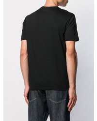 schwarzes T-Shirt mit einem Rundhalsausschnitt von Emporio Armani