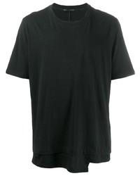 schwarzes T-Shirt mit einem Rundhalsausschnitt von The Viridi-anne