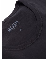 schwarzes T-Shirt mit einem Rundhalsausschnitt von BOSS