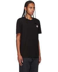 schwarzes T-Shirt mit einem Rundhalsausschnitt von Moncler