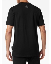 schwarzes T-Shirt mit einem Rundhalsausschnitt von Plein Sport