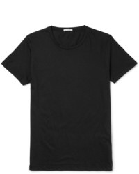 schwarzes T-Shirt mit einem Rundhalsausschnitt von Tomas Maier