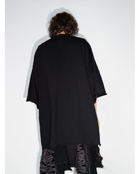 schwarzes T-Shirt mit einem Rundhalsausschnitt von Rick Owens