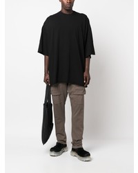 schwarzes T-Shirt mit einem Rundhalsausschnitt von Rick Owens