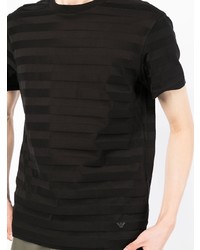 schwarzes T-Shirt mit einem Rundhalsausschnitt von Emporio Armani