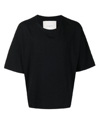 schwarzes T-Shirt mit einem Rundhalsausschnitt von Toogood