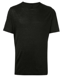 schwarzes T-Shirt mit einem Rundhalsausschnitt von Transit