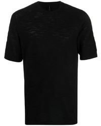 schwarzes T-Shirt mit einem Rundhalsausschnitt von Transit