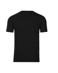 schwarzes T-Shirt mit einem Rundhalsausschnitt von Trigema