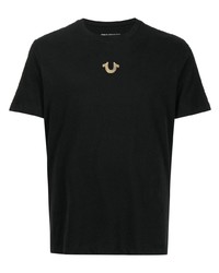 schwarzes T-Shirt mit einem Rundhalsausschnitt von True Religion