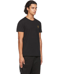 schwarzes T-Shirt mit einem Rundhalsausschnitt von Versace Underwear