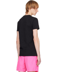 schwarzes T-Shirt mit einem Rundhalsausschnitt von Versace Underwear